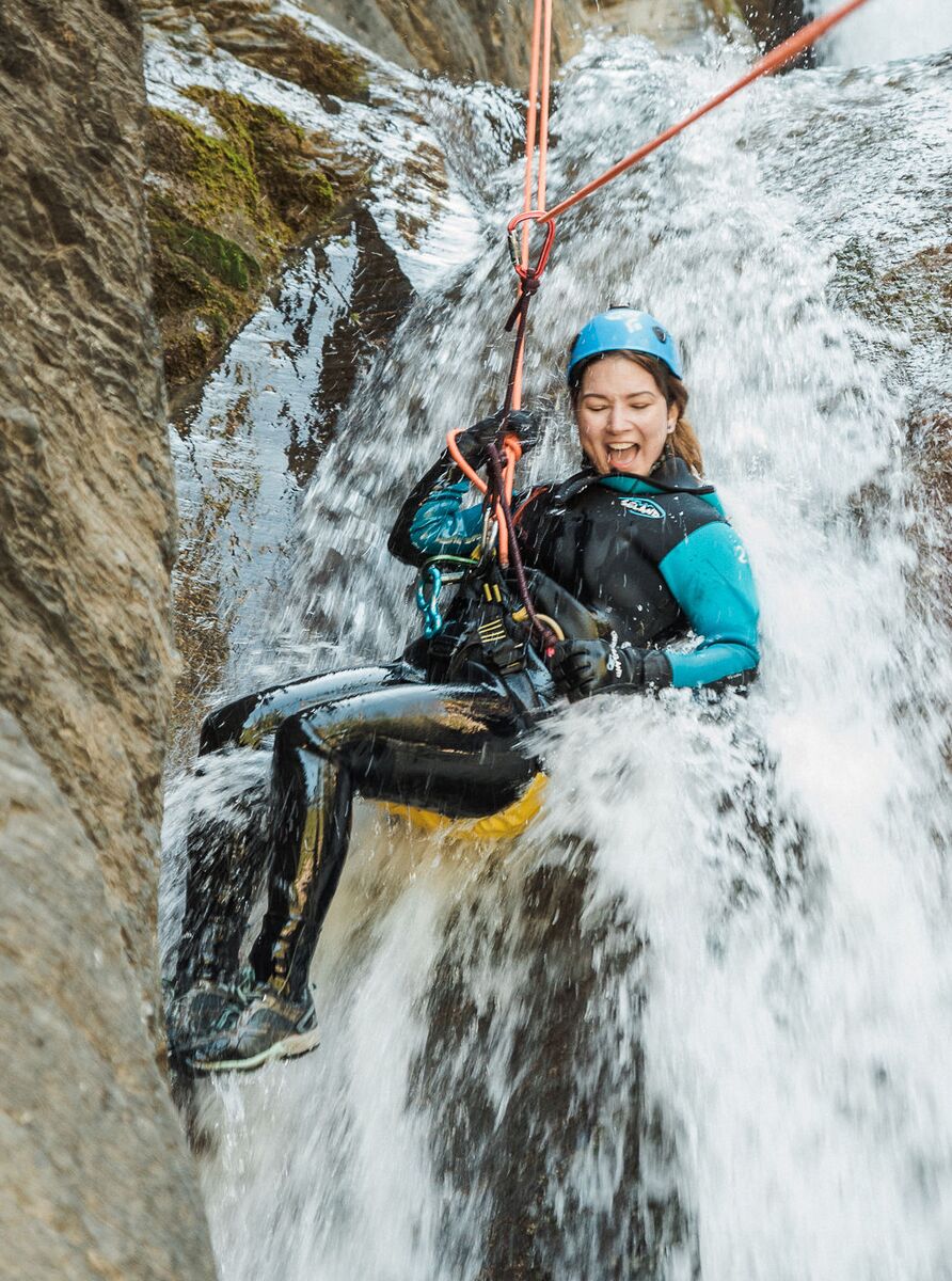 A view of Banff Canyoning in Banff National Park.