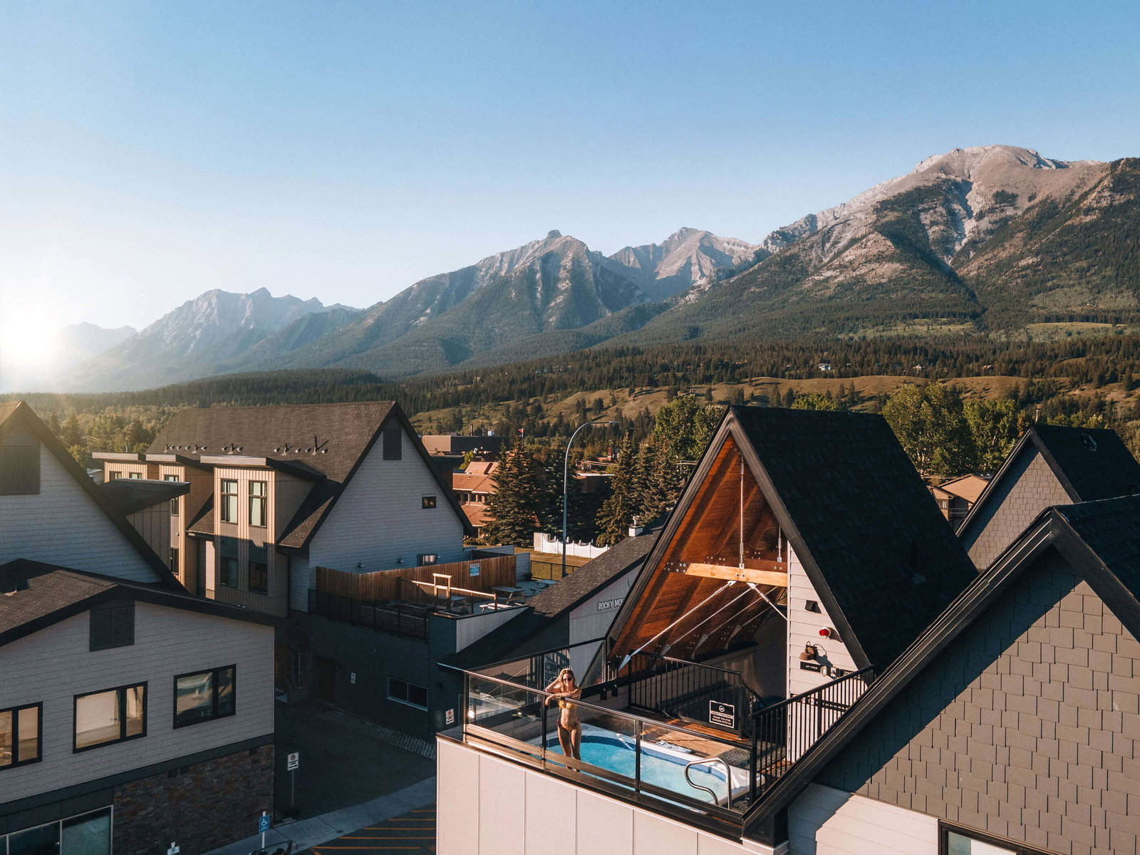 A view of Basecamp Resorts in Banff National Park.