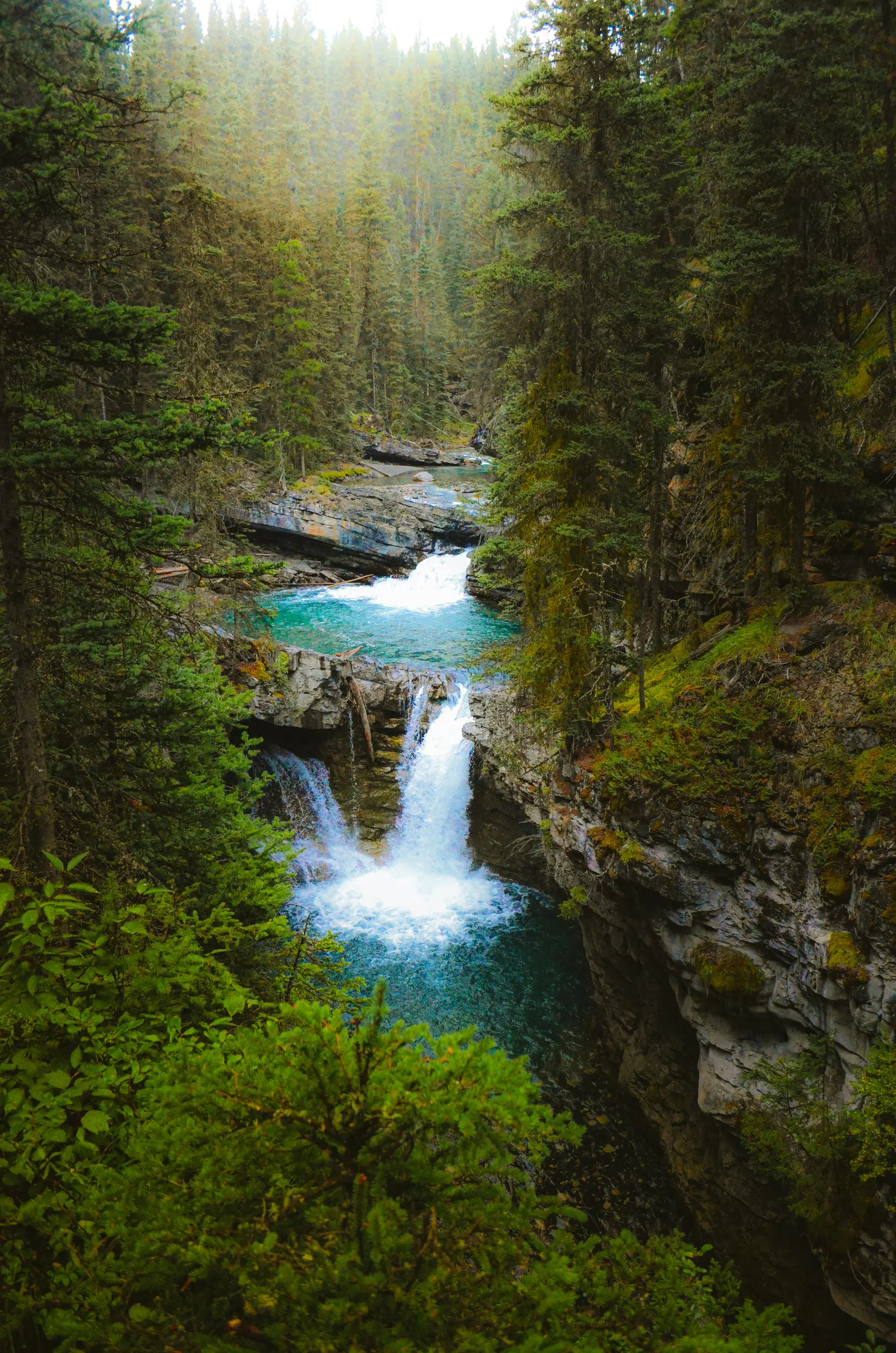 Lower Johnston Canyon Falls in Banff National Park